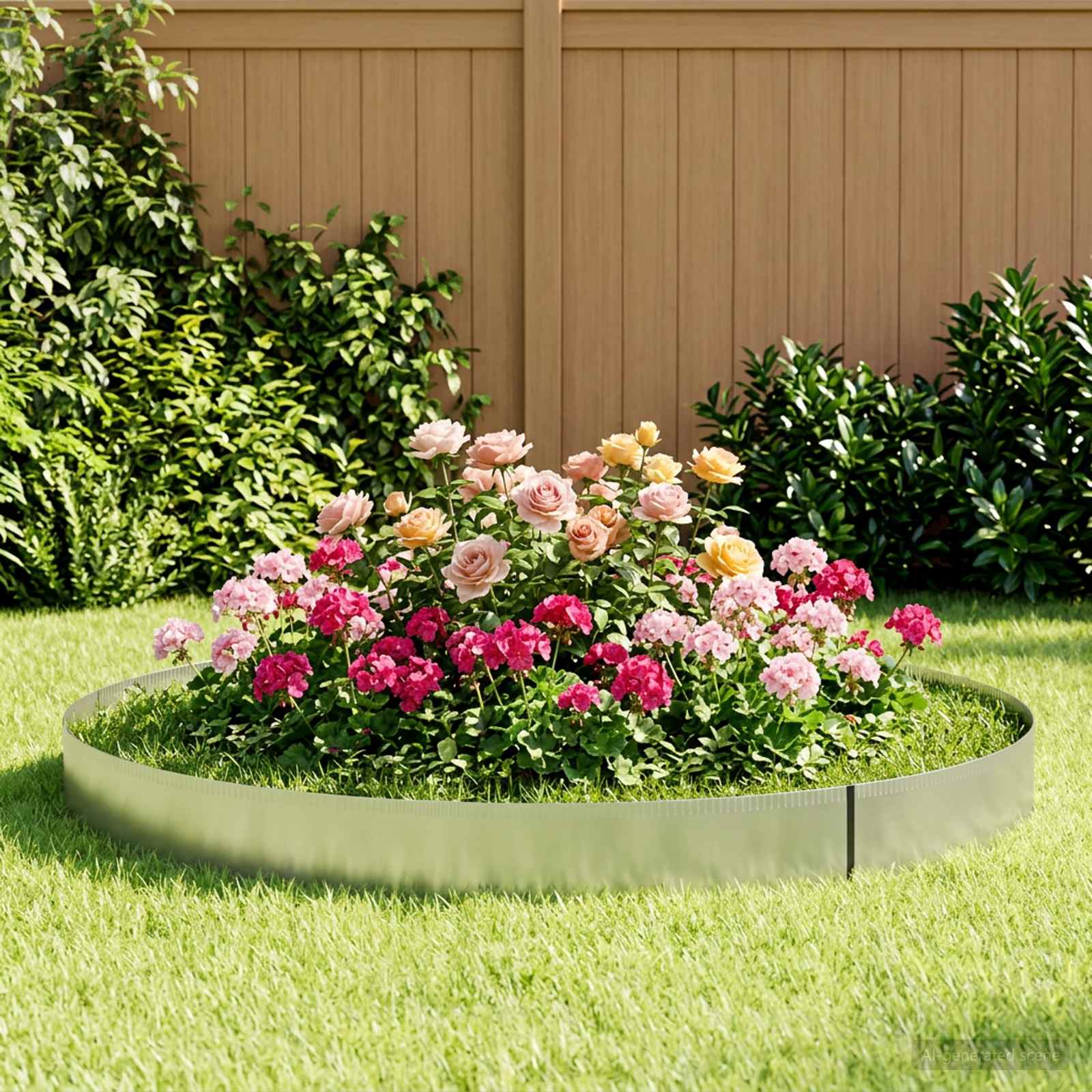 vidaxl Lawn Edging 20 m x 20 cm Galvanised Steel Silver 3
