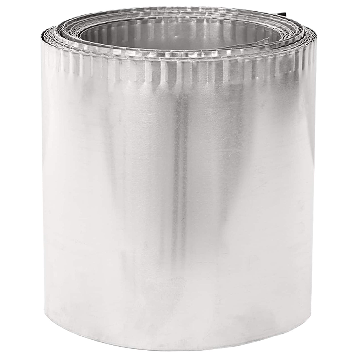 vidaxl Lawn Edging 20 m x 20 cm Galvanised Steel Silver 4
