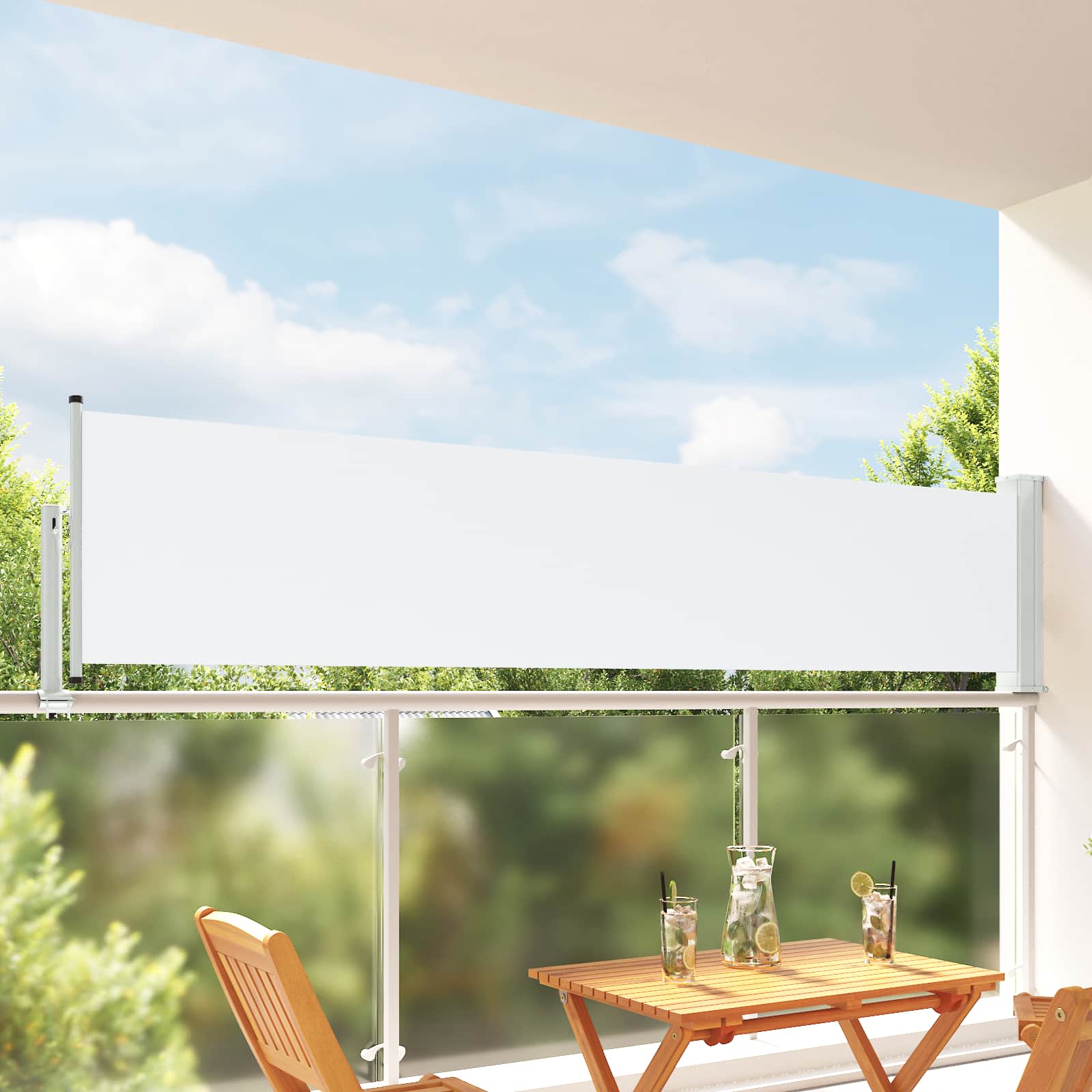 vidaXL Side Awning 100 x 300 cm 100% polyester iron steel Rectangular 1