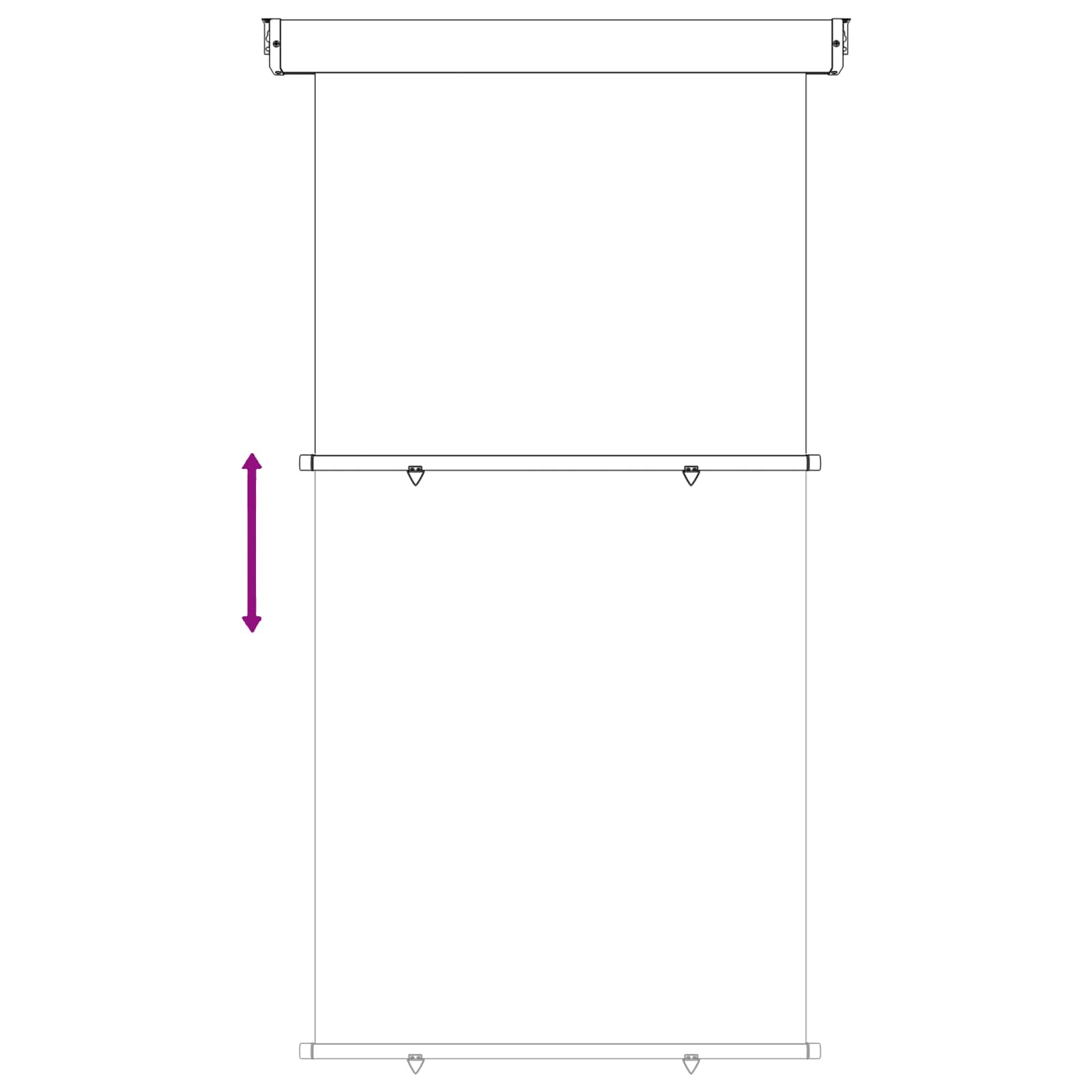 vidaXL Balcony Side Awning 117 x 250 cm 100% polyester iron steel 5