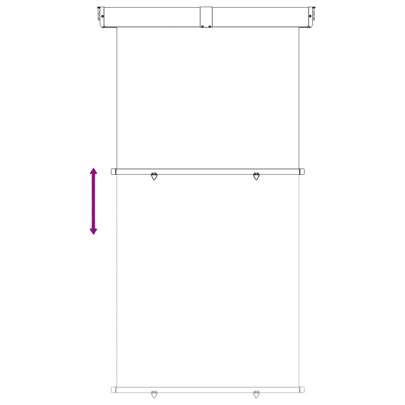 vidaXL Balcony Side Awning 160 x 250 cm 100% polyester iron steel 5