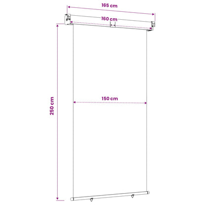 vidaXL Balcony Side Awning 160 x 250 cm 100% polyester iron steel 6