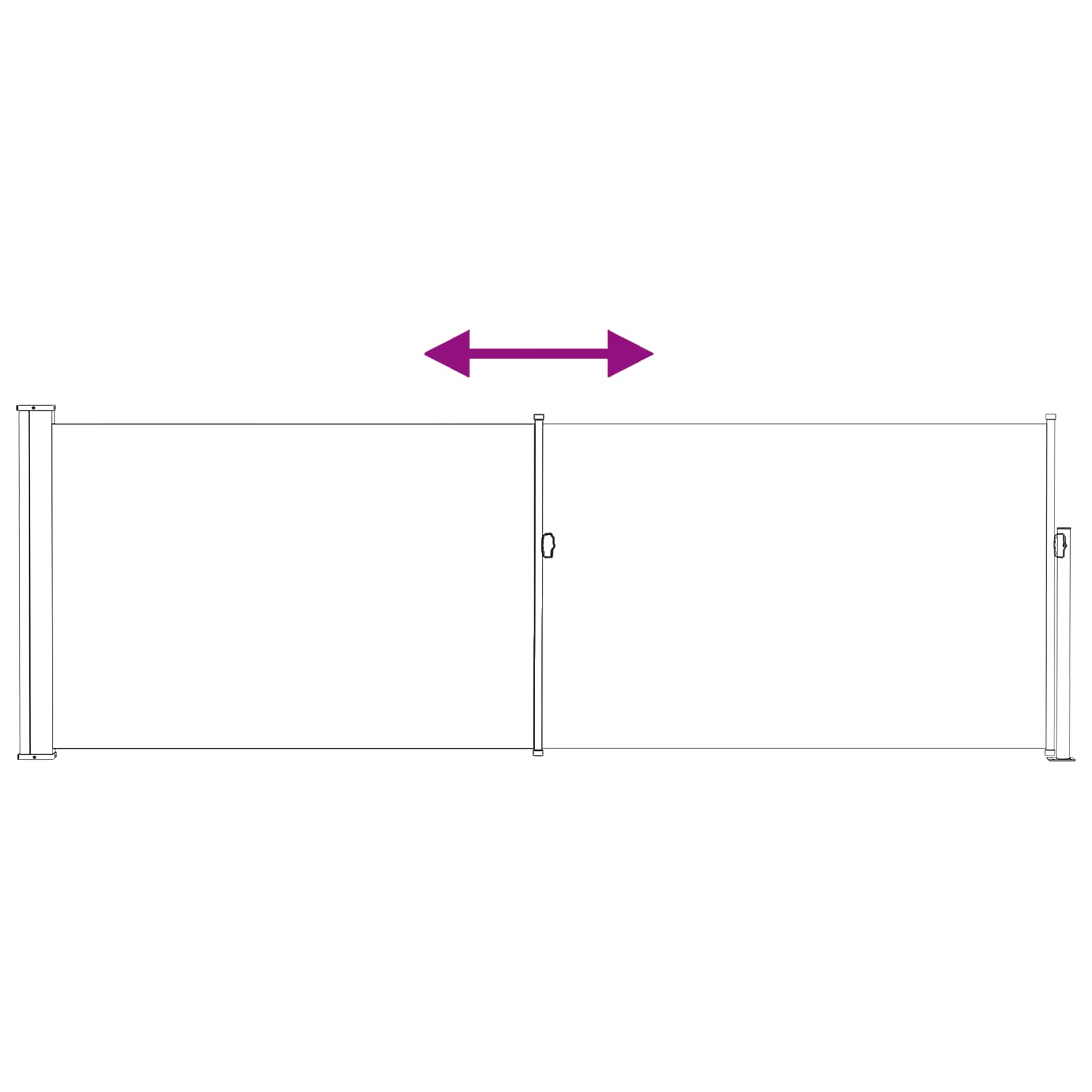 vidaXL Retractable Side Awning Rectangular 300 x 100 cm Polyester 6