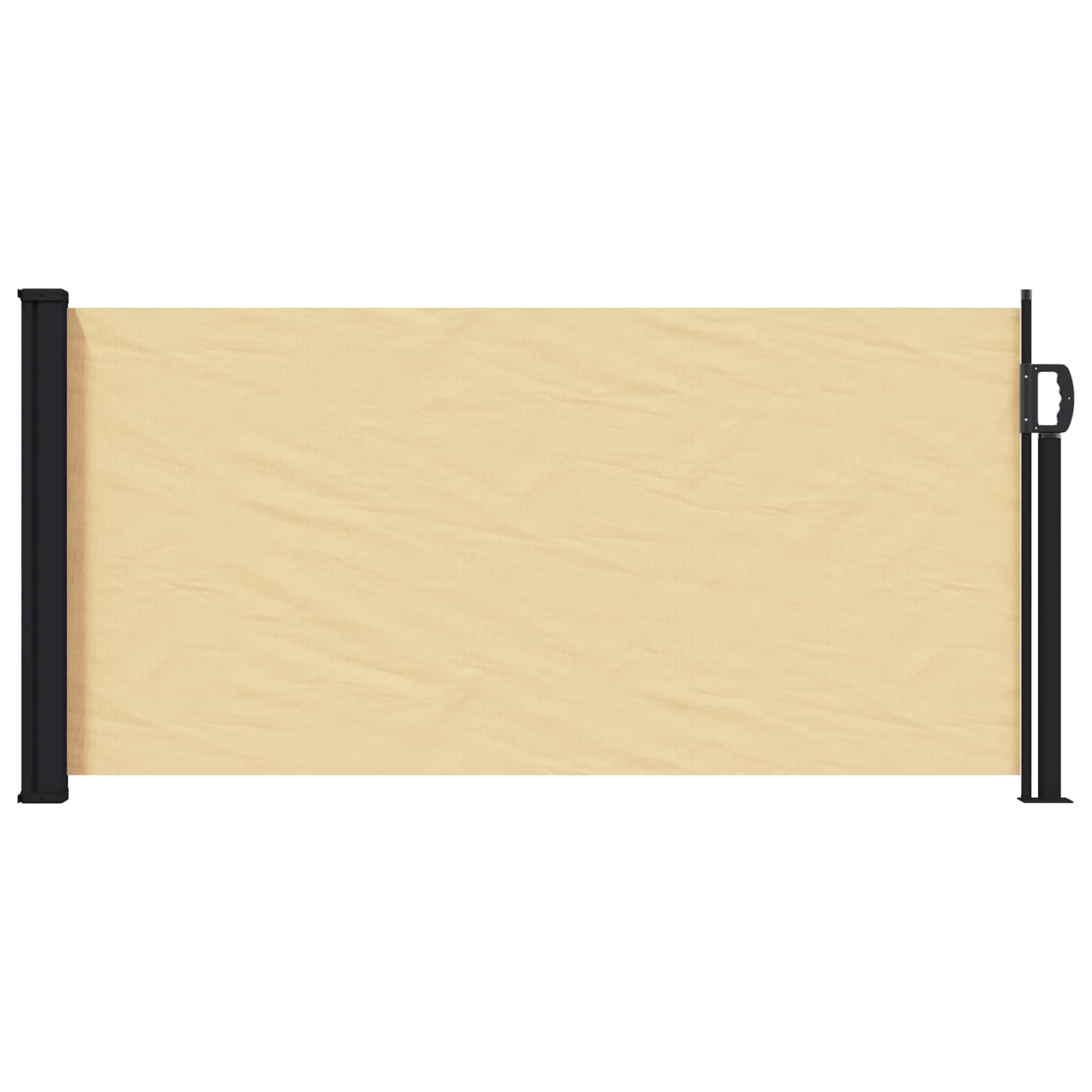 vidaXL Retractable Side Awning 300 x 100 cm Polyester Rectangular Sand 2