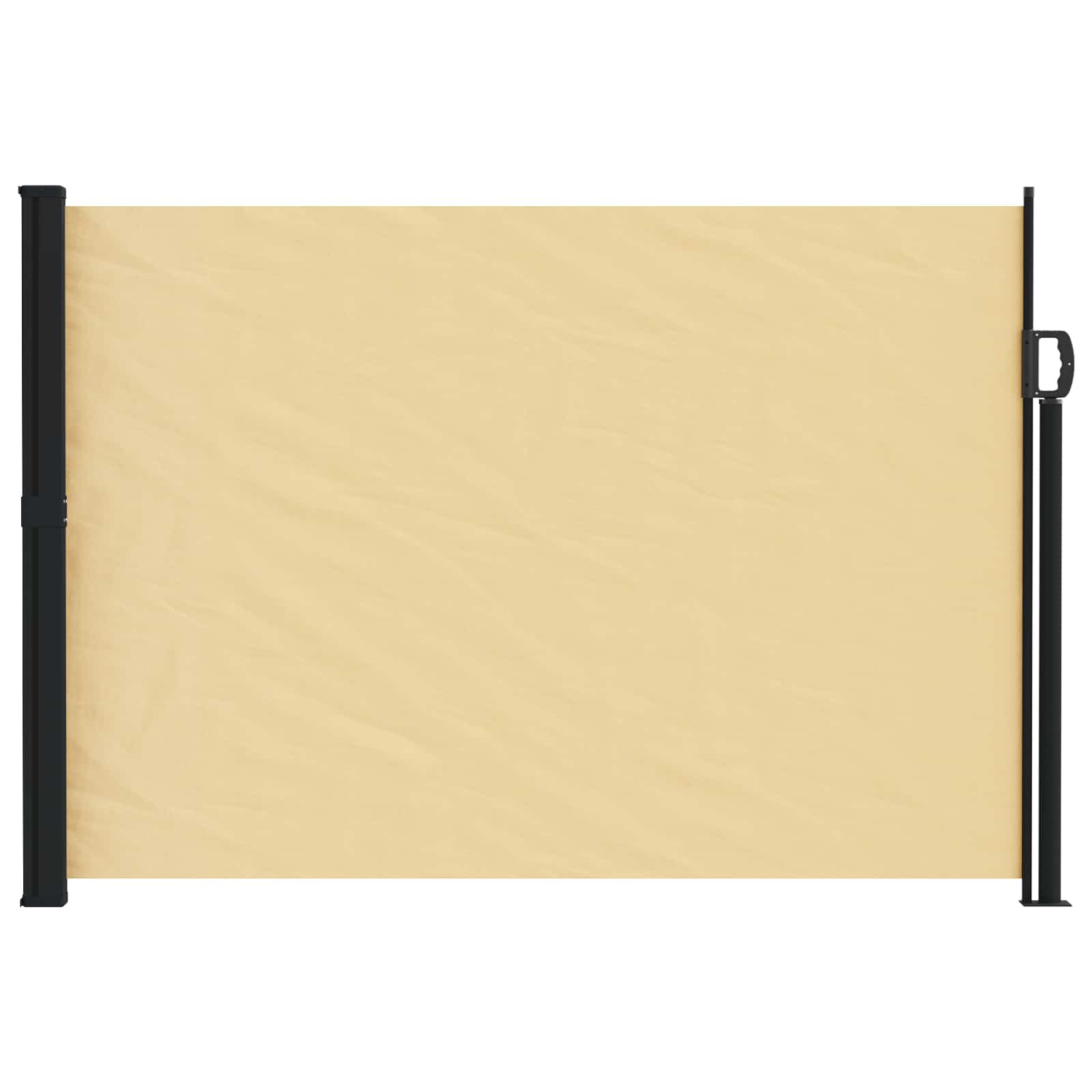 vidaXL Retractable Side Awning 117 x 300 cm Polyester Rectangular Sand 2