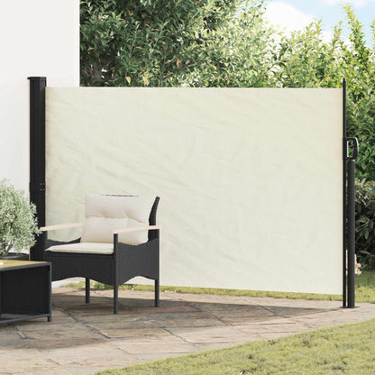 Retractable Side Awning Rectangular 170 x 300 cm Polyester Cream