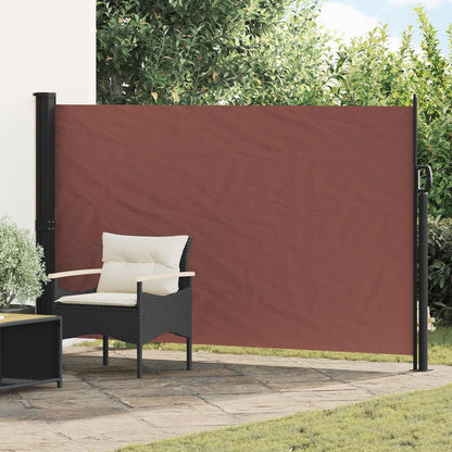 Retractable Side Awning Rectangular 170 x 300 cm Polyester Brown