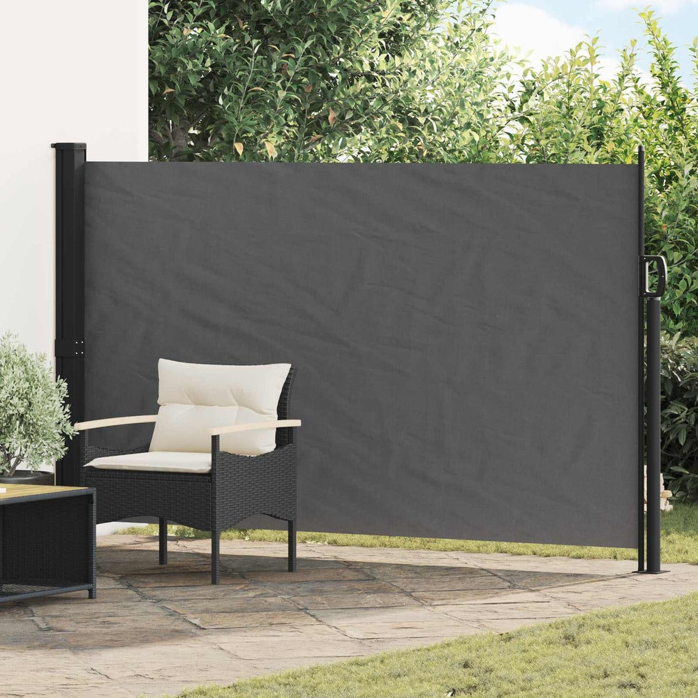Retractable Side Awning Rectangular 170 x 300 cm Polyester Anthracite
