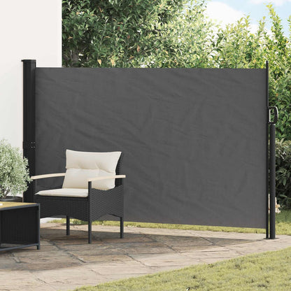 Retractable Side Awning Rectangular 170 x 300 cm Polyester Anthracite