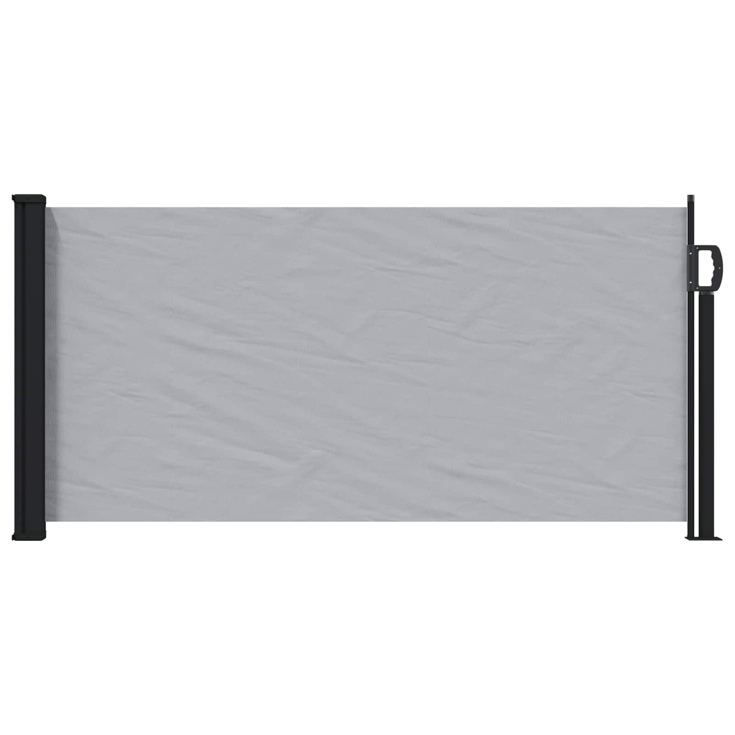 vidaXL Retractable Side Awning 500 x 100 cm Polyester Rectangular Grey 2