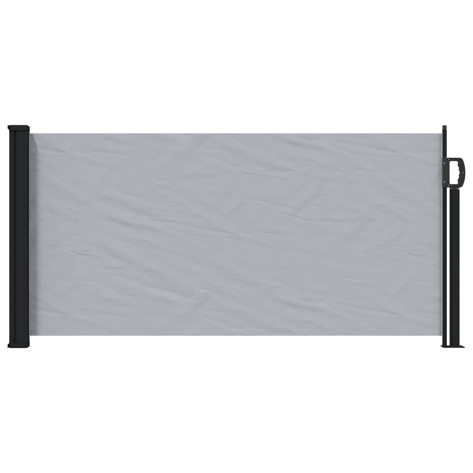 vidaXL Retractable Side Awning 500 x 100 cm Polyester Rectangular Grey 2