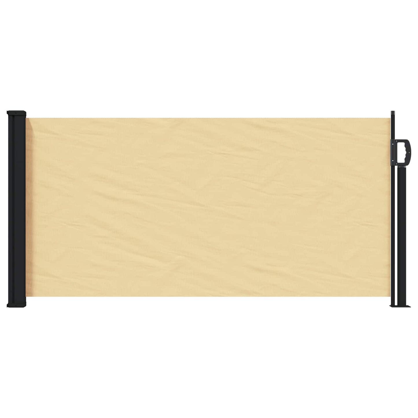vidaXL Retractable Side Awning 500 x 100 cm Polyester Rectangular Sand 2