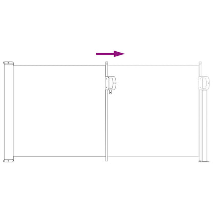 vidaXL Retractable Side Awning 500 x 100 cm Polyester Rectangular Sand 6