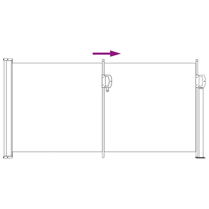 vidaXL Retractable Side Awning 300 x 100 cm Polyester Rectangular 5