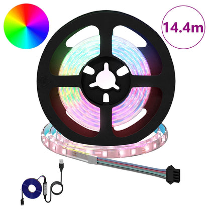 vidaXL LED Strip 12 pcs Black and Transparent Copper and Plastic 2