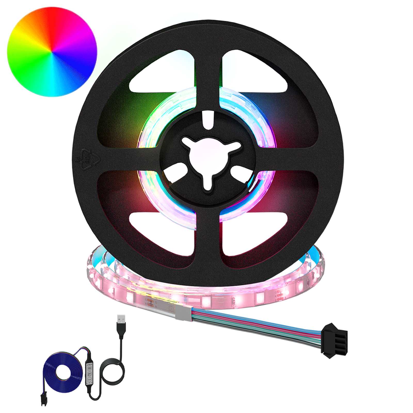 vidaXL LED Strip 12 pcs Black and Transparent Copper and Plastic 1