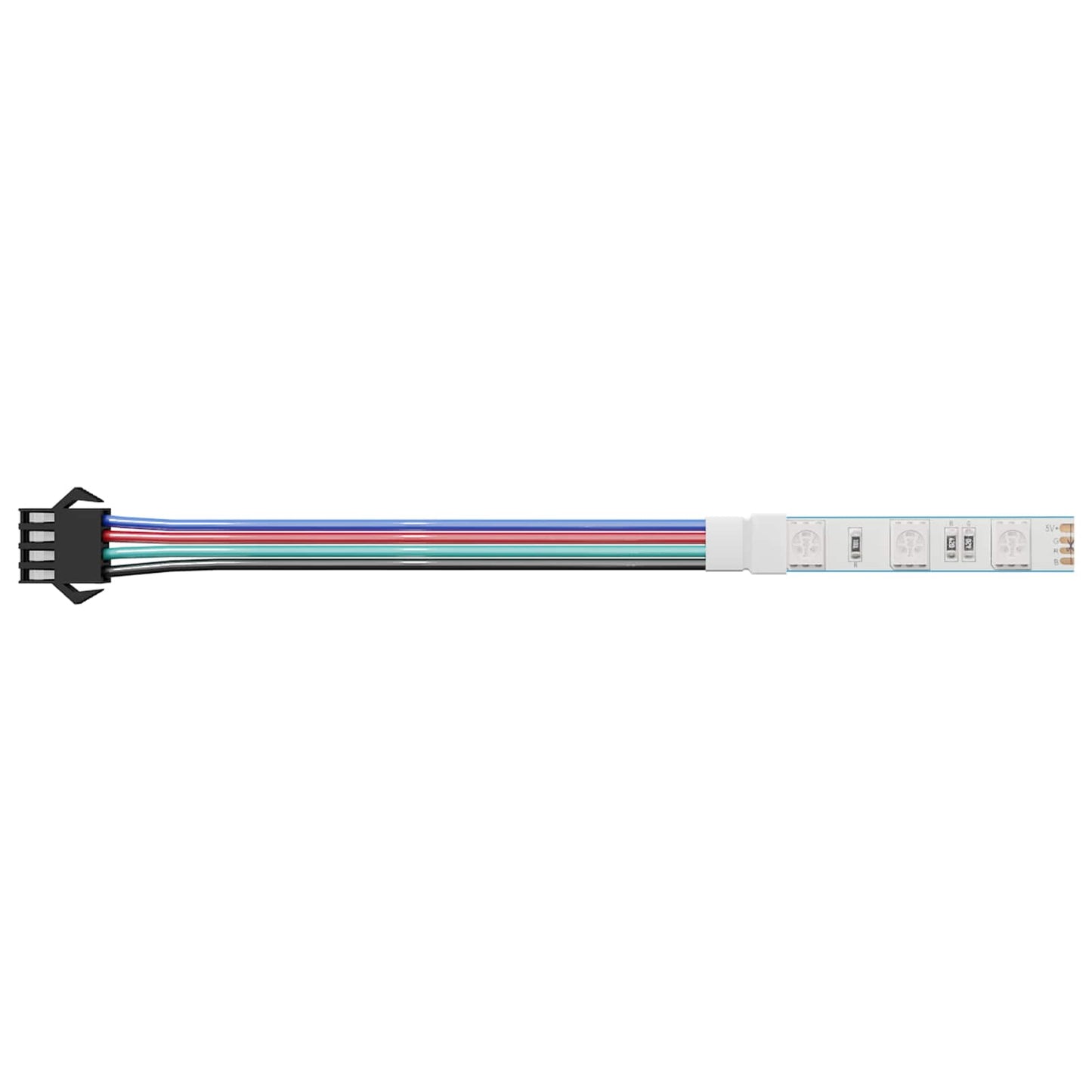 vidaXL LED Strip 12 pcs Black and Multicolour Copper and Plastic 3