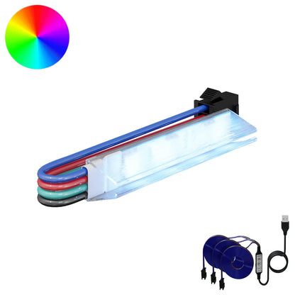 LED Strip 12 pcs Black and Multicolour Copper and Plastic