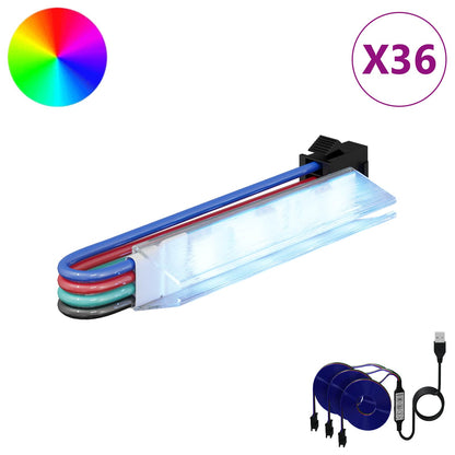 LED Strip Black and Multicolour Copper and Plastic LED strip 3 branches