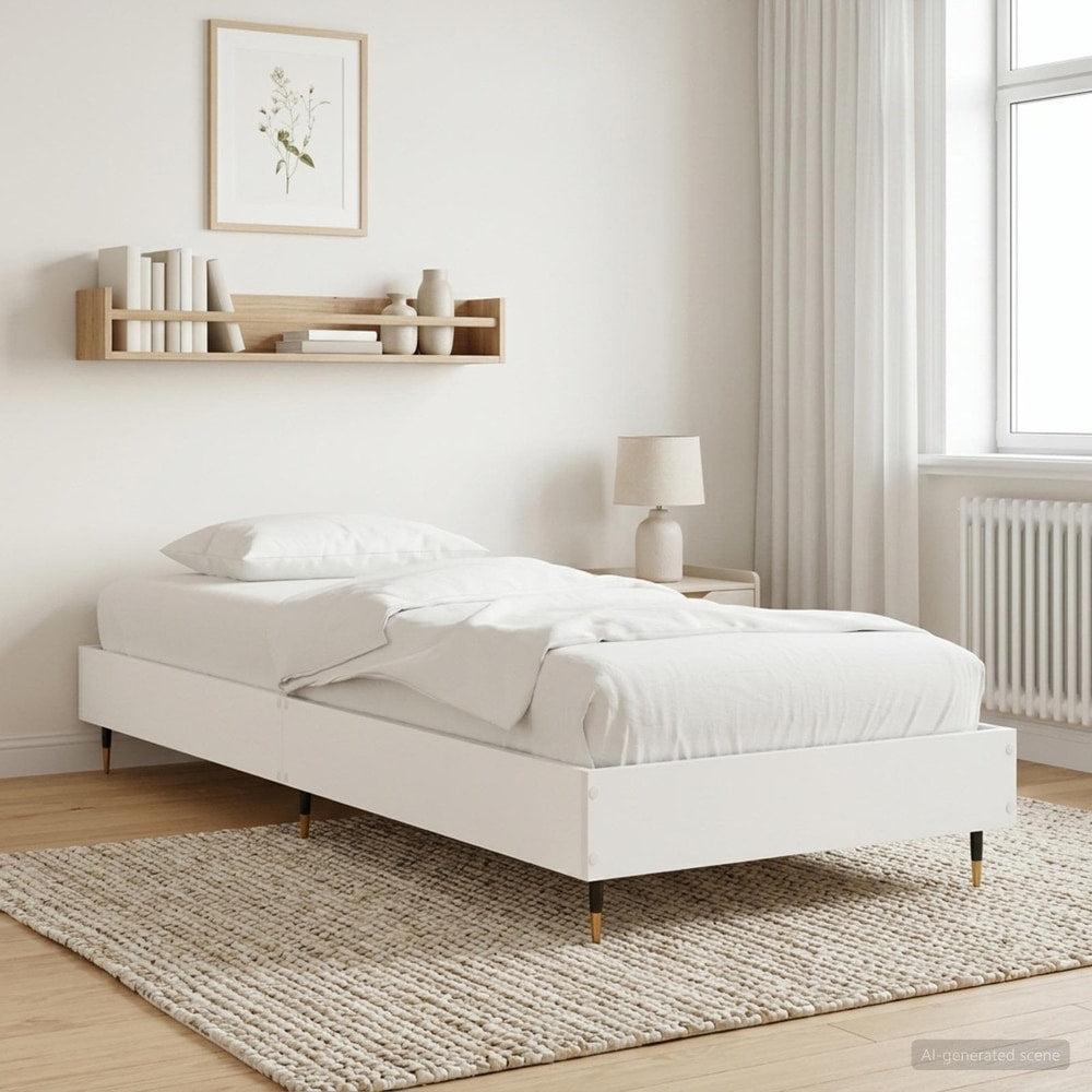 Bed Frame 80 x 200 cm Engineered Wood White