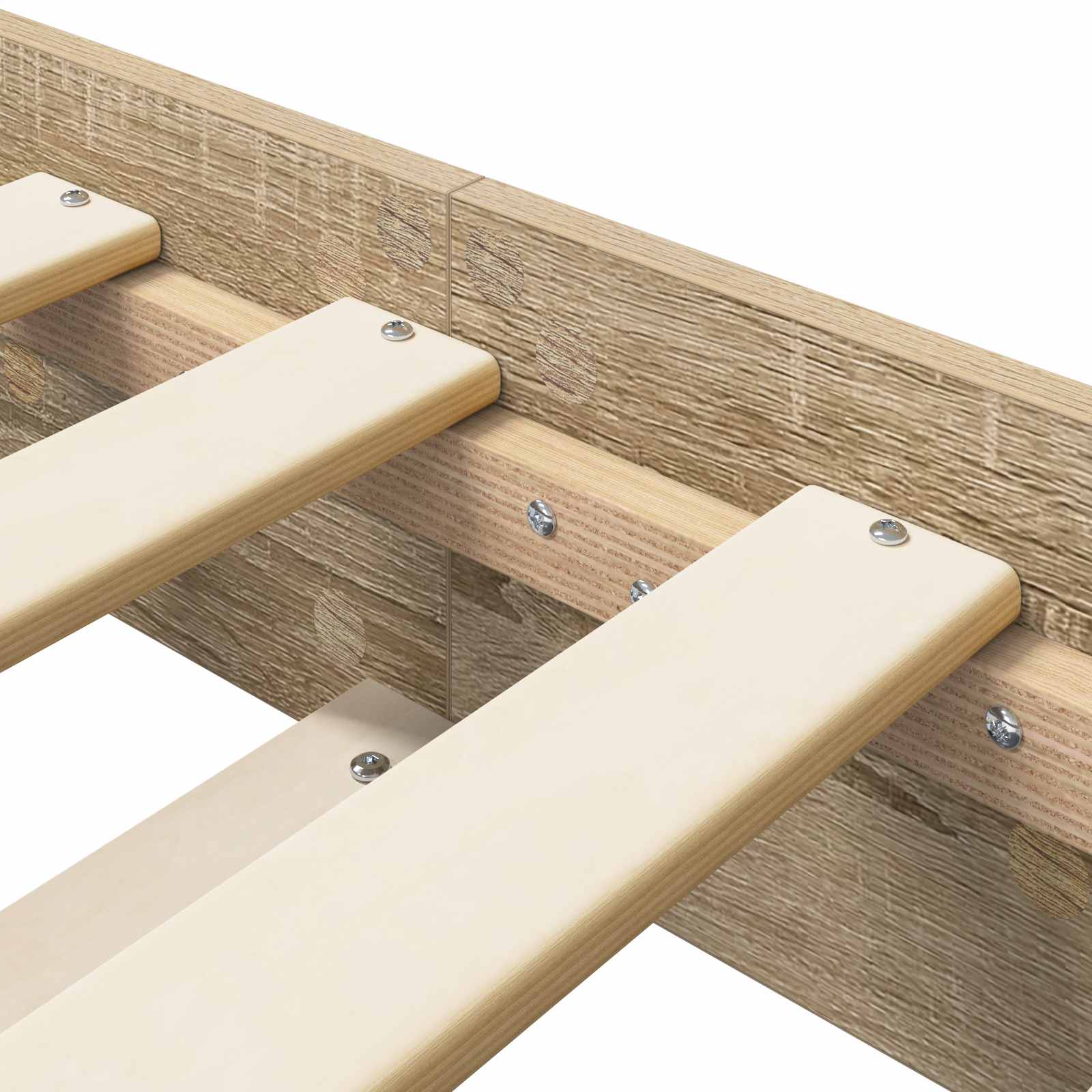 vidaXL Bed Frame Sonoma Oak 80 x 200 cm Engineered Wood 6