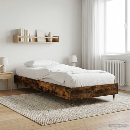 Bed Frame 80 x 200 cm Engineered Wood Smoked oak