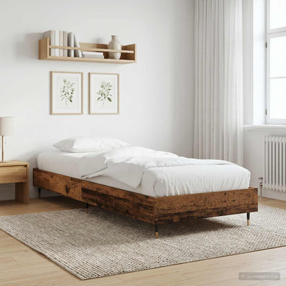 Bed Frame 80 x 200 cm Engineered Wood Old wood