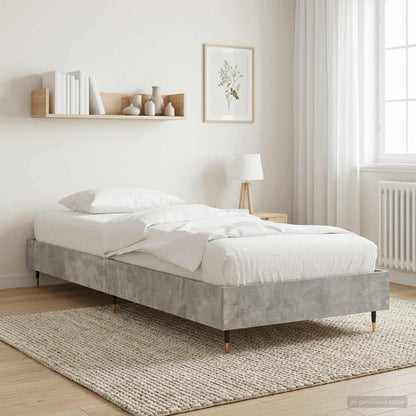 Bed Frame 80 x 200 cm Engineered Wood Concrete grey