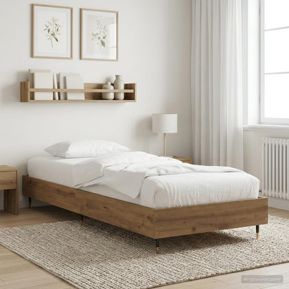 Bed Frame 80 x 200 cm Engineered Wood Artisan oak