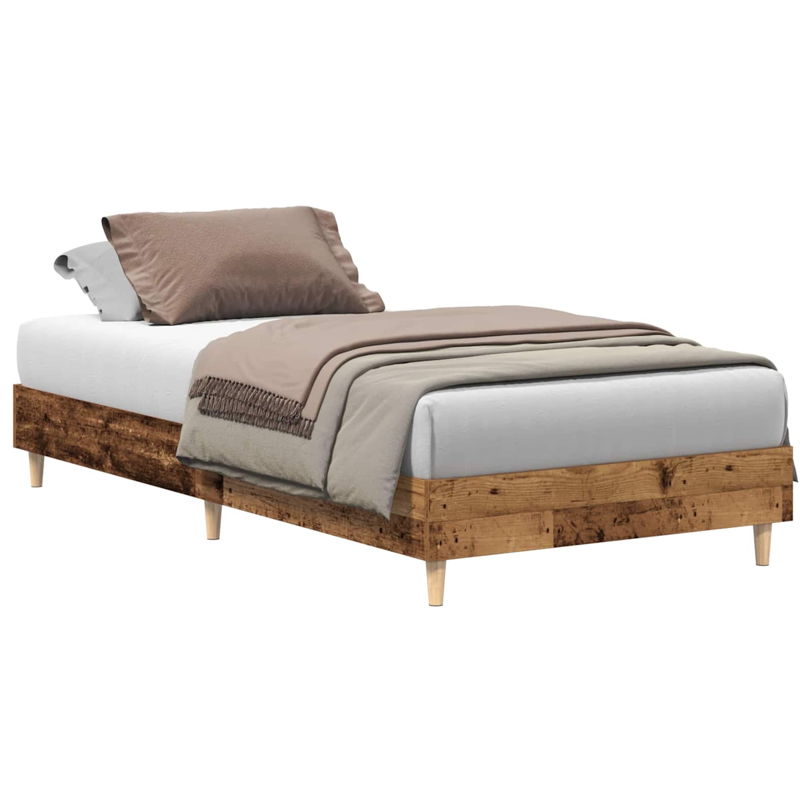 vidaXL Bed Frame Old Wood Engineered Wood 2