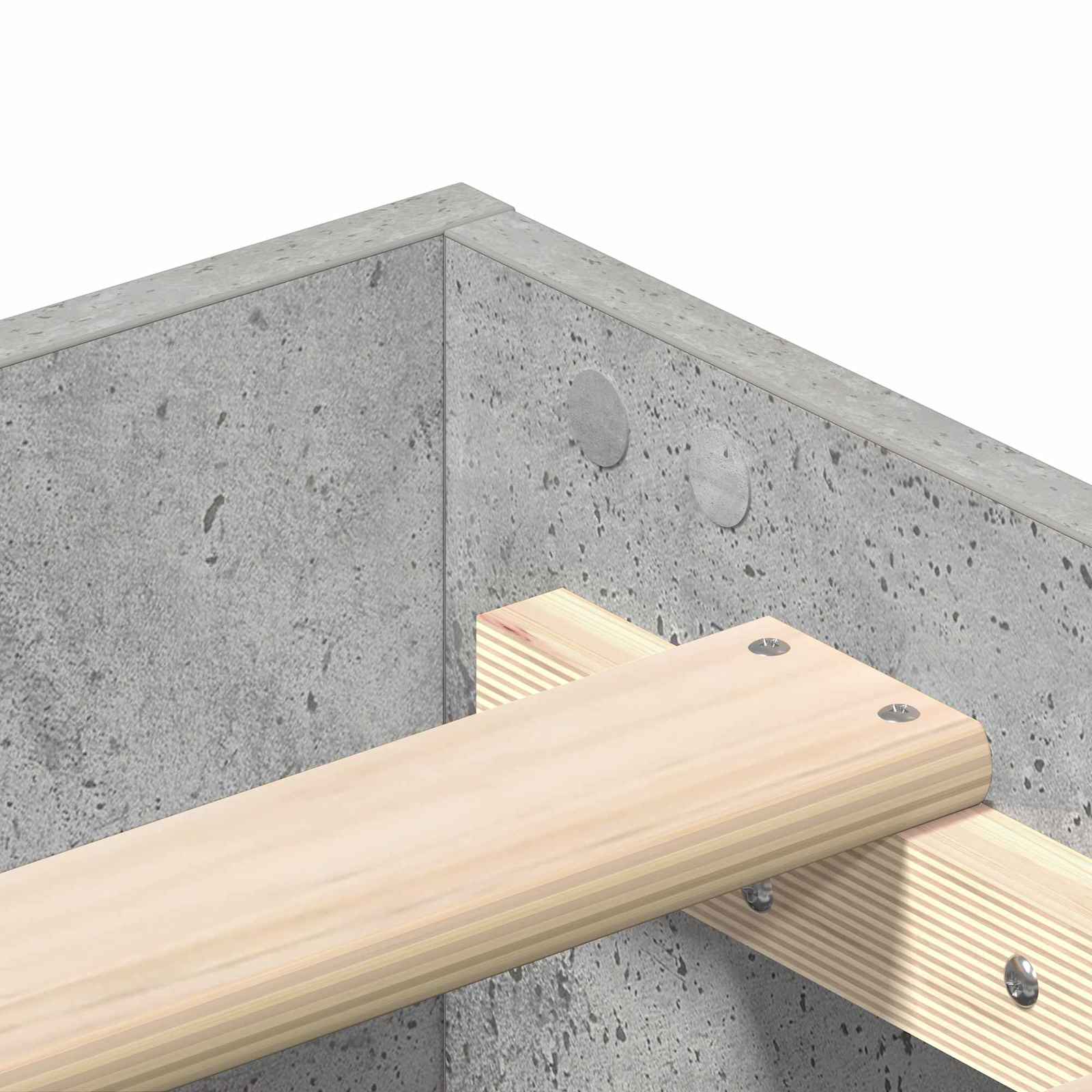 vidaXL Bed Frame Concrete Grey Engineered Wood 6