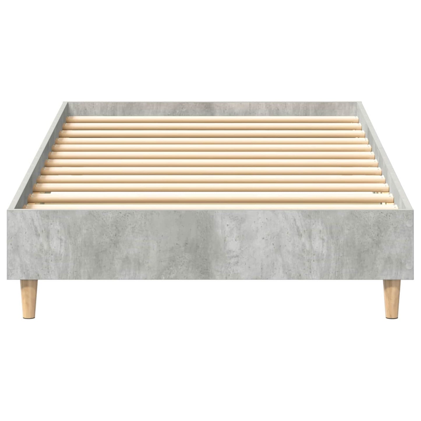 vidaXL Bed Frame Concrete Grey Engineered Wood 4