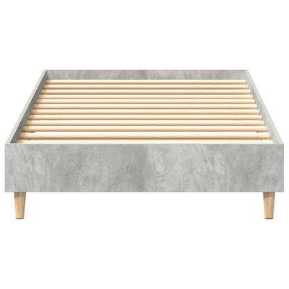 vidaXL Bed Frame Concrete Grey Engineered Wood 4