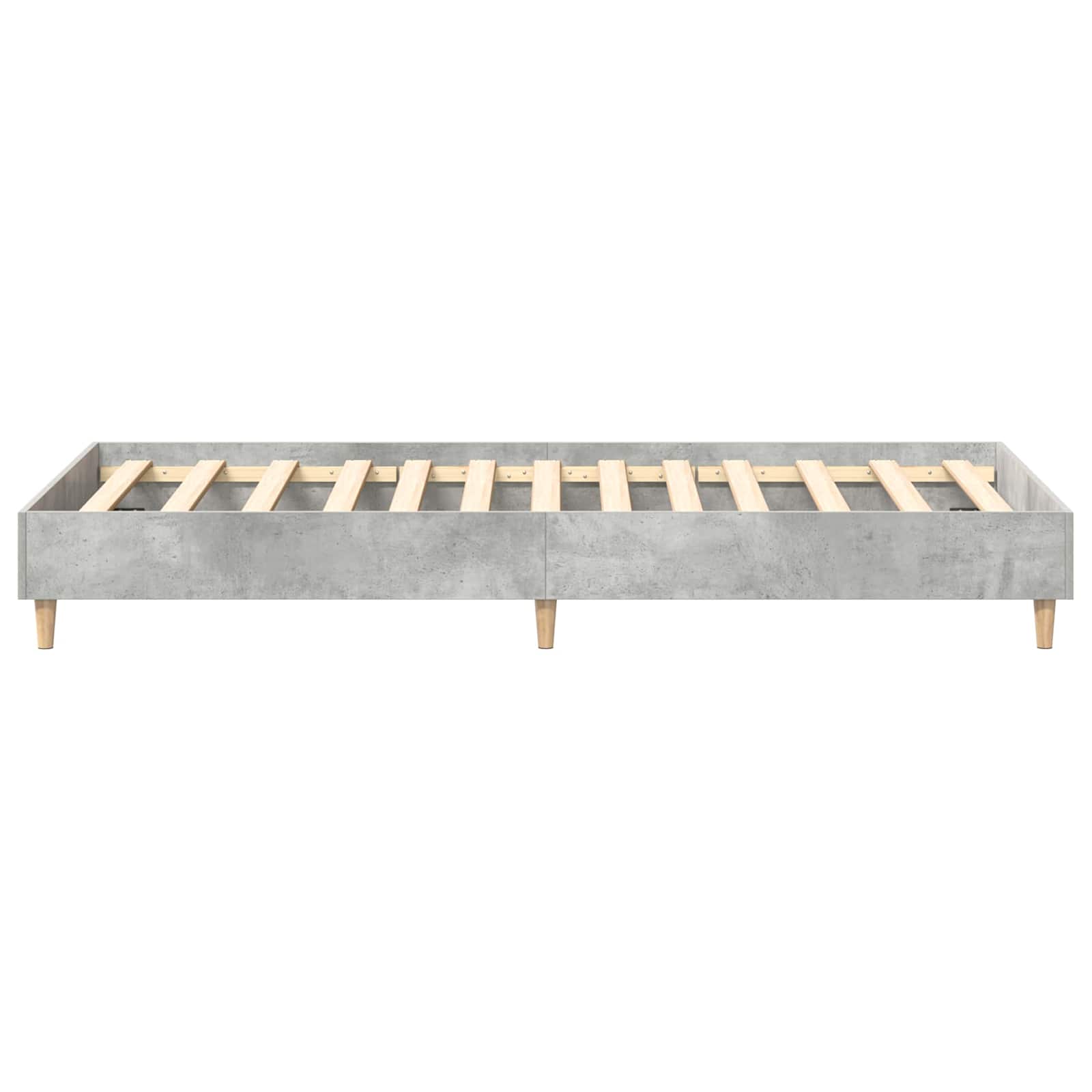 vidaXL Bed Frame Concrete Grey Engineered Wood 5