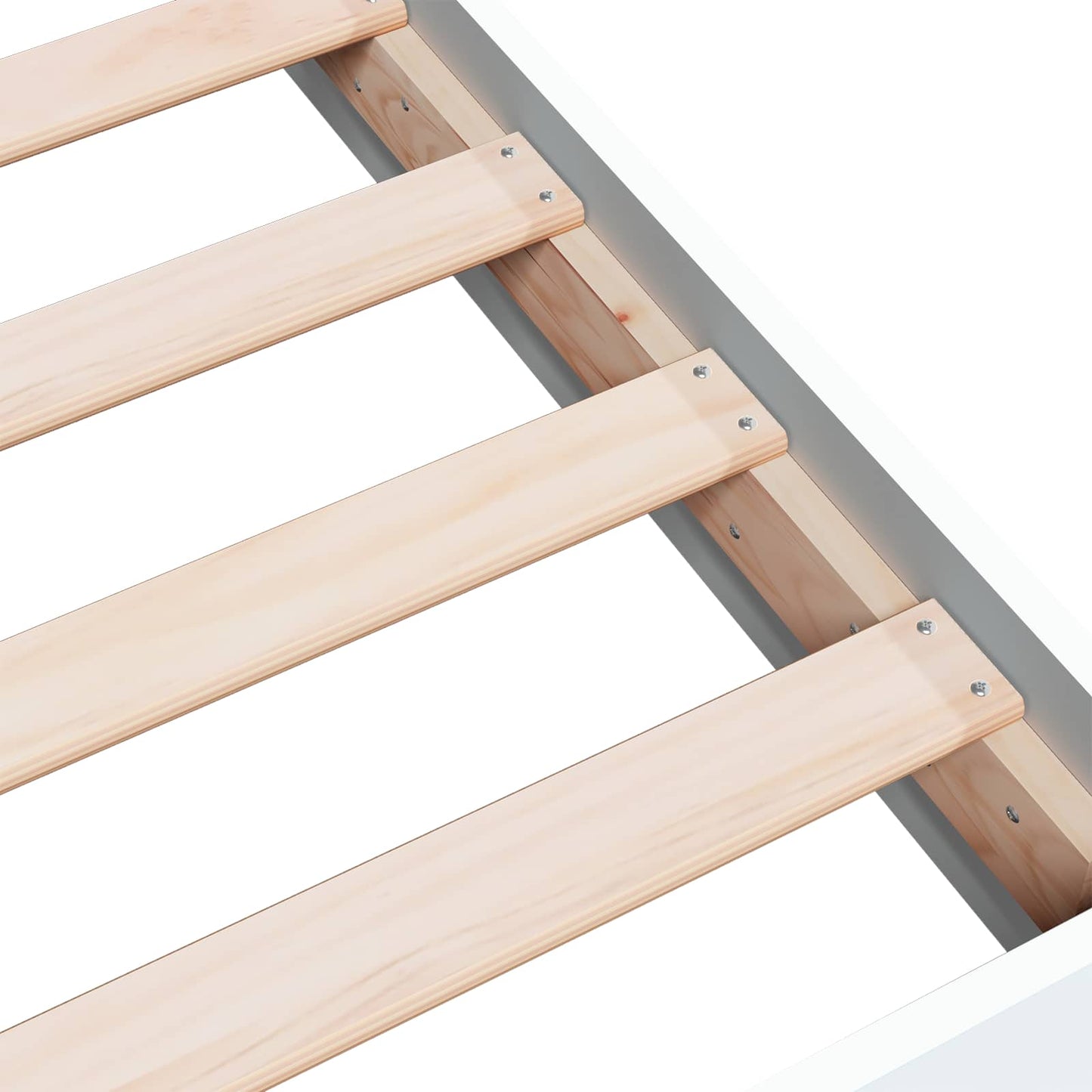 vidaXL Floor Bed Frame White 80 x 200 cm Engineered Wood 6