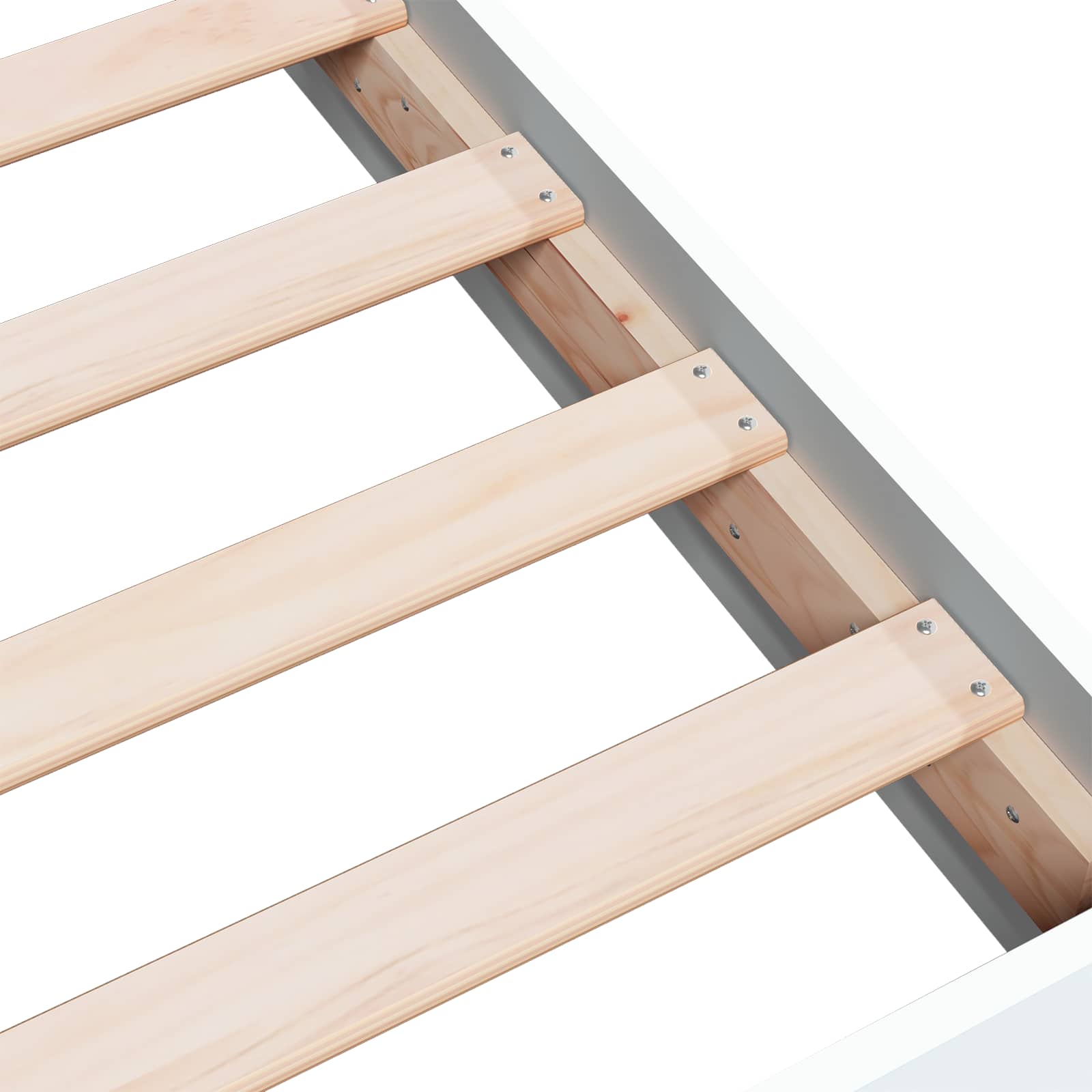 vidaXL Floor Bed Frame White 80 x 200 cm Engineered Wood 6