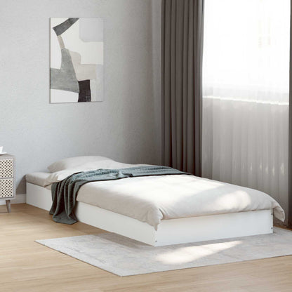 vidaXL Floor Bed Frame White 80 x 200 cm Engineered Wood 1