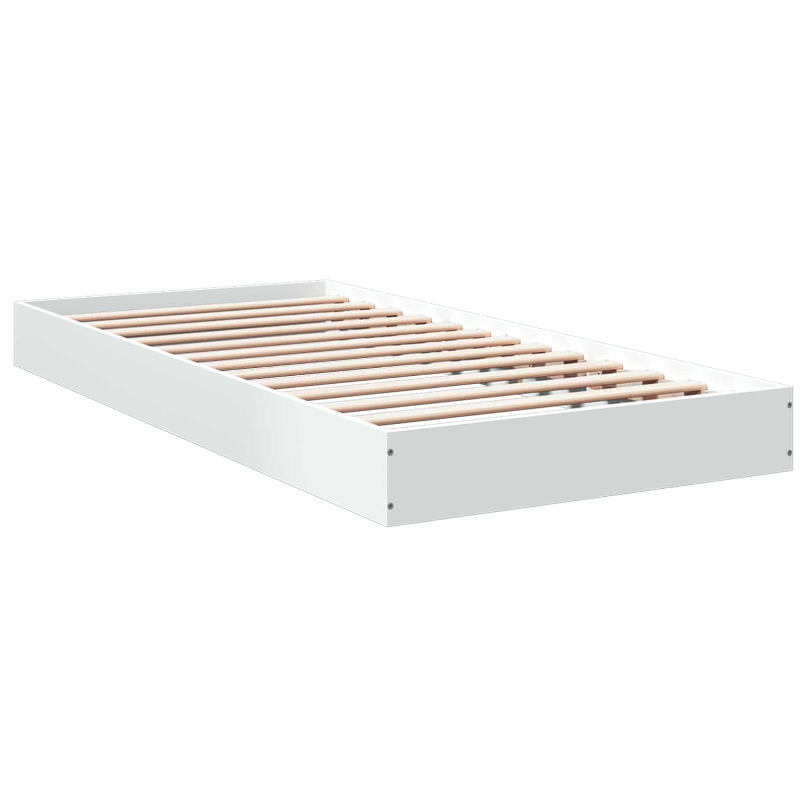 vidaXL Floor Bed Frame White 80 x 200 cm Engineered Wood 3