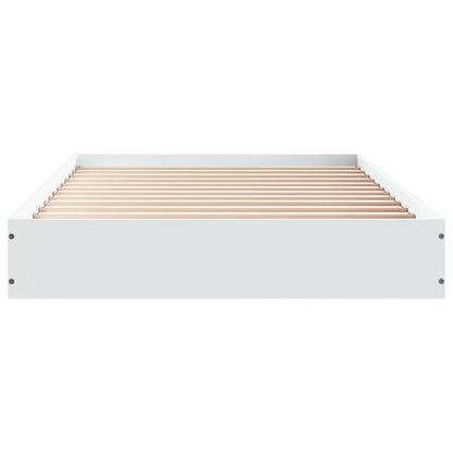 vidaXL Floor Bed Frame White 80 x 200 cm Engineered Wood 4
