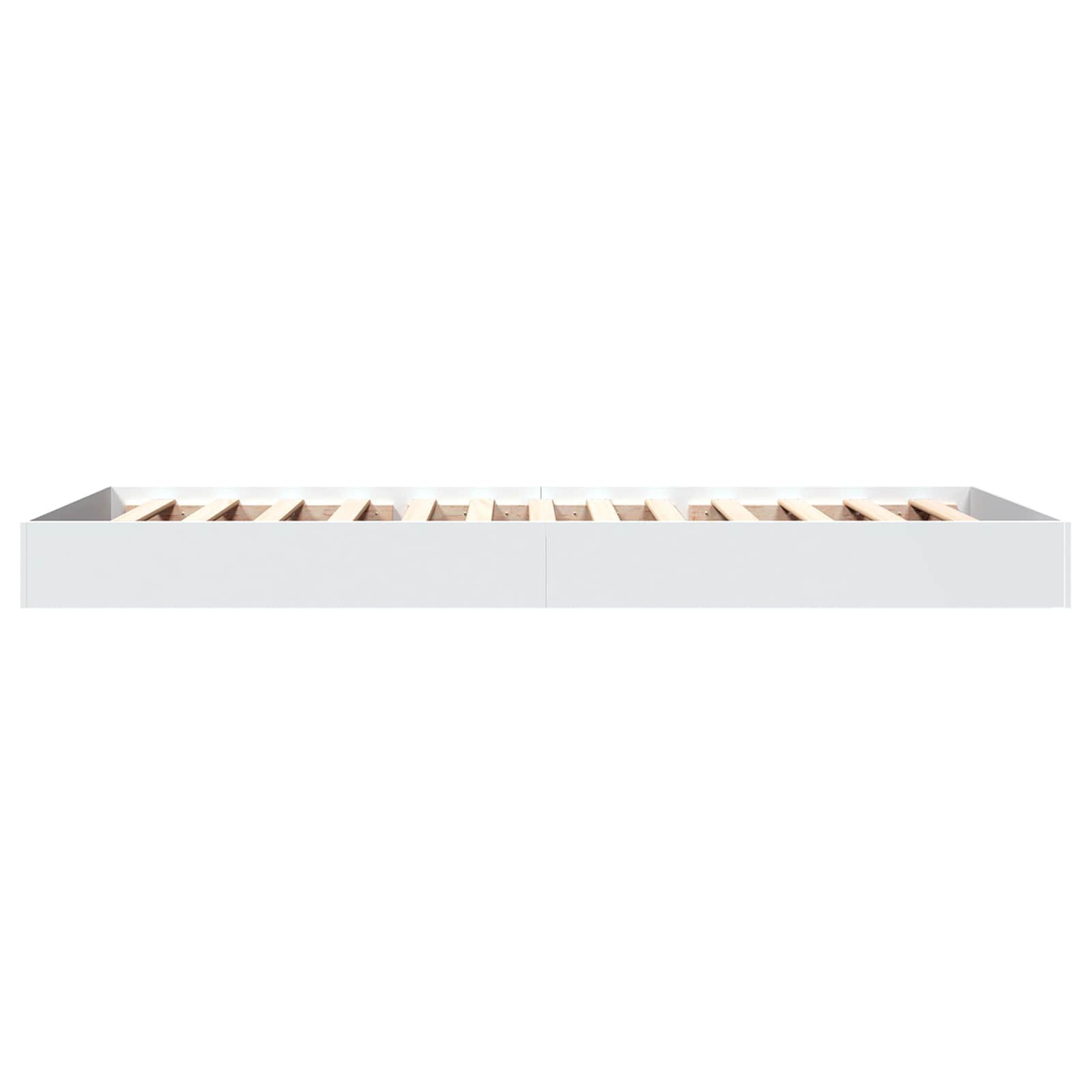 vidaXL Floor Bed Frame White 80 x 200 cm Engineered Wood 5
