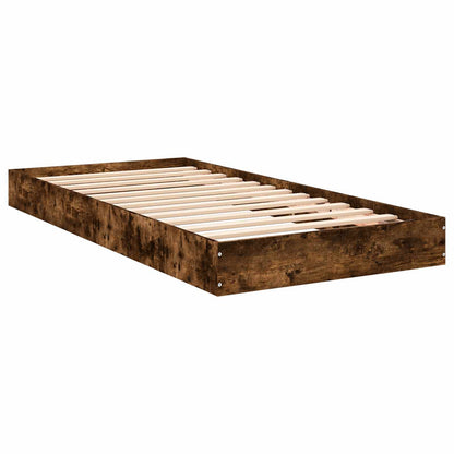 vidaXL Floor Bed Frame Smoked Oak 80 x 200 cm Engineered Wood 3