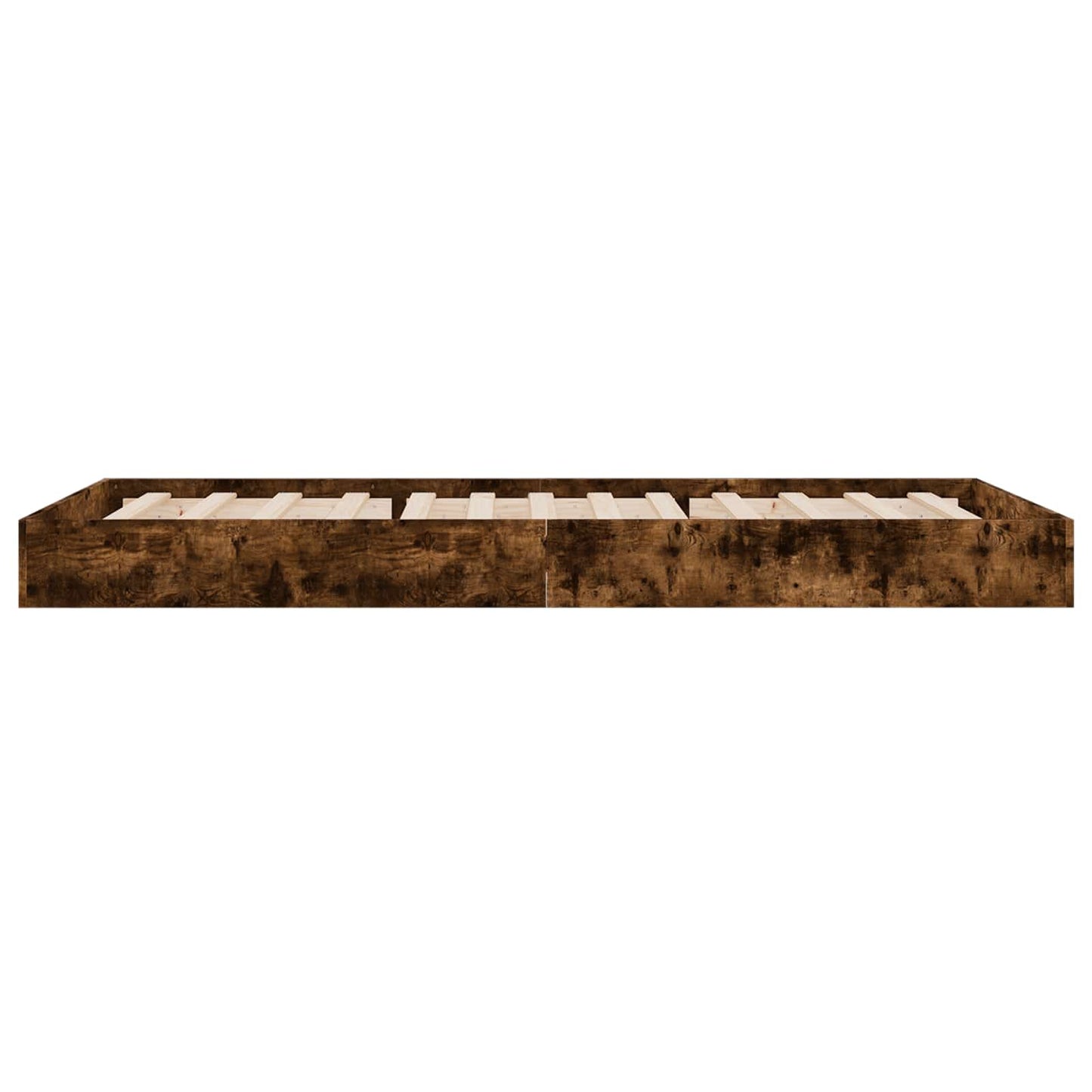 vidaXL Floor Bed Frame Smoked Oak 80 x 200 cm Engineered Wood 5