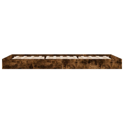 vidaXL Floor Bed Frame Smoked Oak 80 x 200 cm Engineered Wood 5