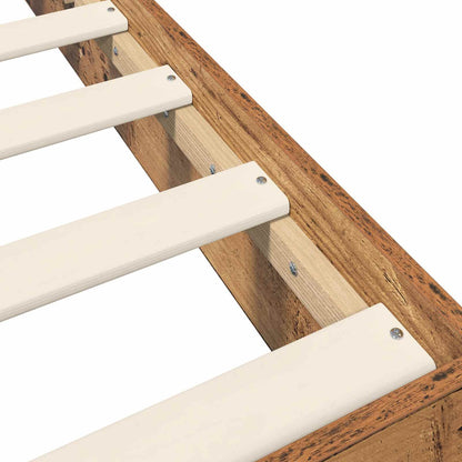 vidaXL Floor Bed Frame Old Wood 80 x 200 cm Engineered Wood 6