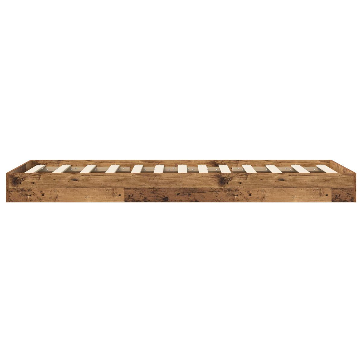 vidaXL Floor Bed Frame Old Wood 80 x 200 cm Engineered Wood 5