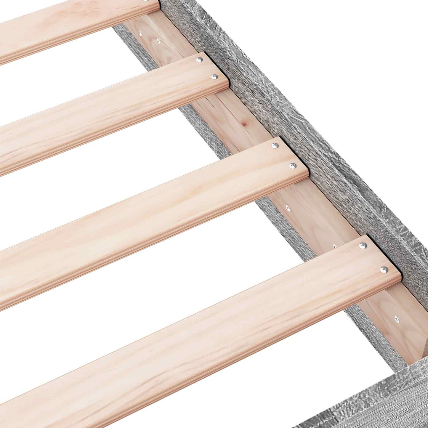 vidaXL Floor Bed Frame Grey Sonoma 80 x 200 cm Engineered Wood 6