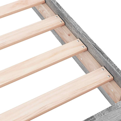 vidaXL Floor Bed Frame Grey Sonoma 80 x 200 cm Engineered Wood 6