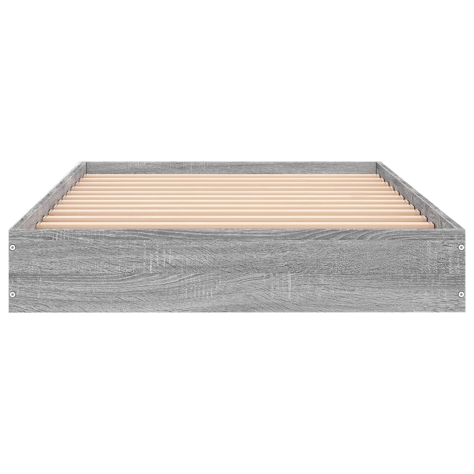 vidaXL Floor Bed Frame Grey Sonoma 80 x 200 cm Engineered Wood 4