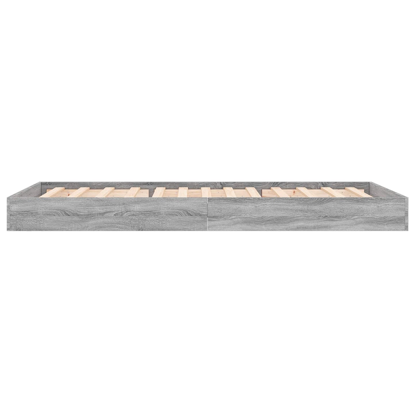 vidaXL Floor Bed Frame Grey Sonoma 80 x 200 cm Engineered Wood 5