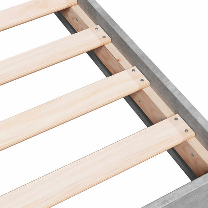vidaXL Floor Bed Frame Concrete Grey 80 x 200 cm Engineered Wood 6